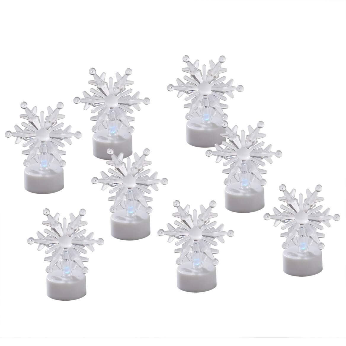 3L Color Changing Snowflake Set of 8 Tea Lights