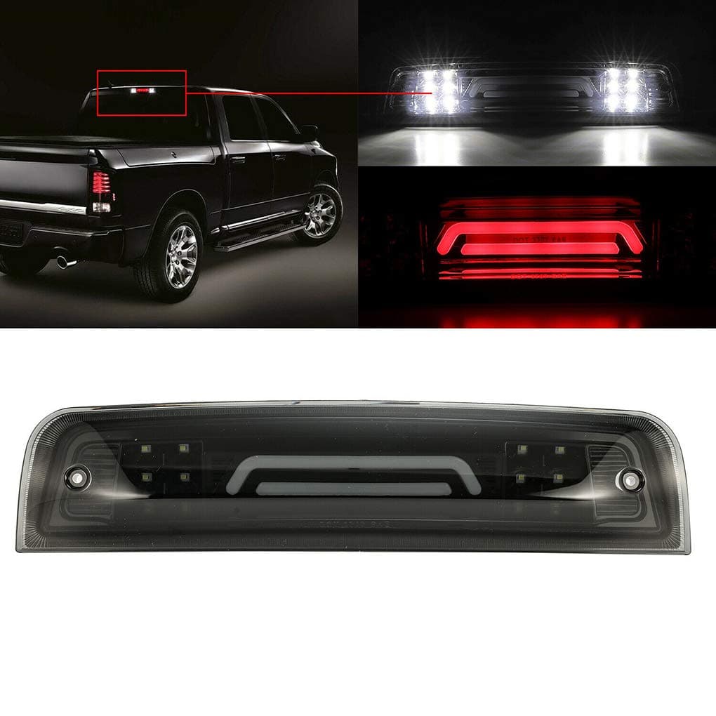 Pandiki Replacement For 2009-2017 Dodge Ram 1500 2500 3500 Rear 3rd Tail Brake LED Light Cargo Lamp 55372082AE 55372082AF
