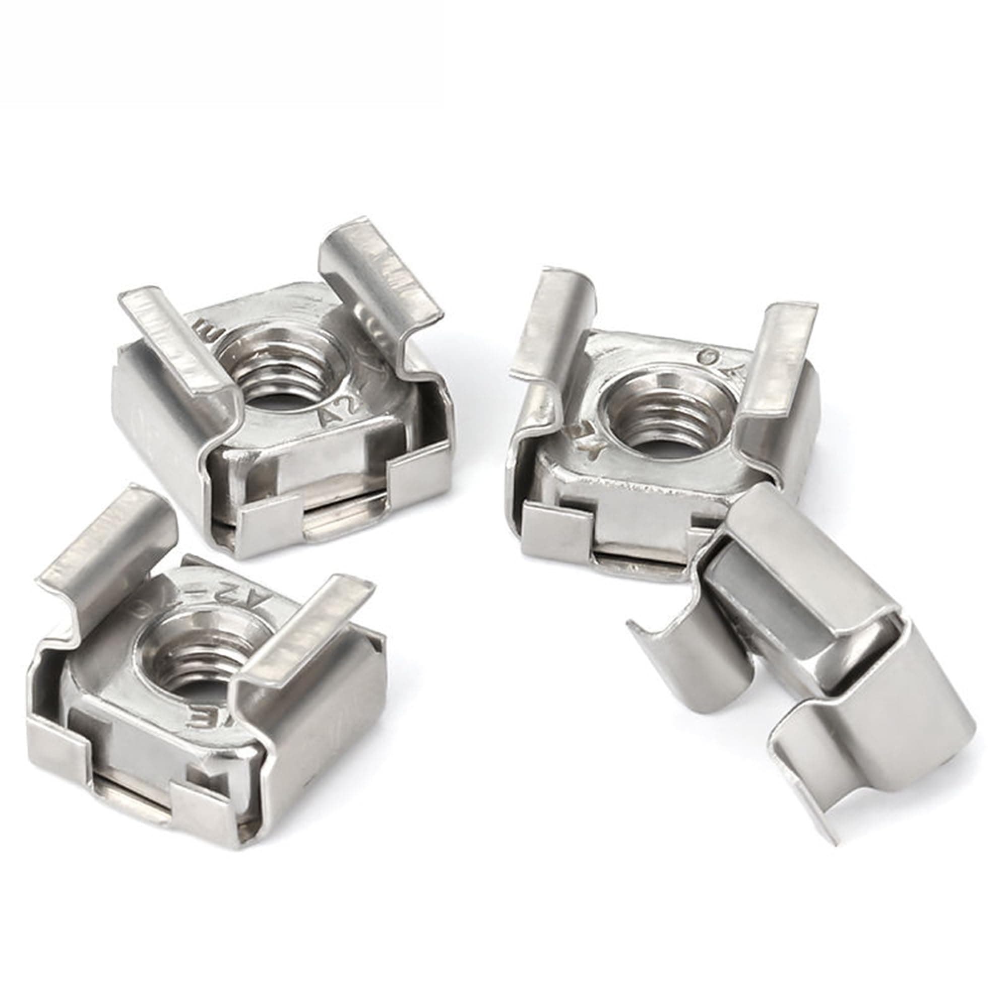 Rely®⇒VP INDUSTRIES (Pcs-25) M5 Cage Nut Mild Steel White Zinc Plated | MS Floating Nuts for Racks, Computer Cases & Industrial Applications