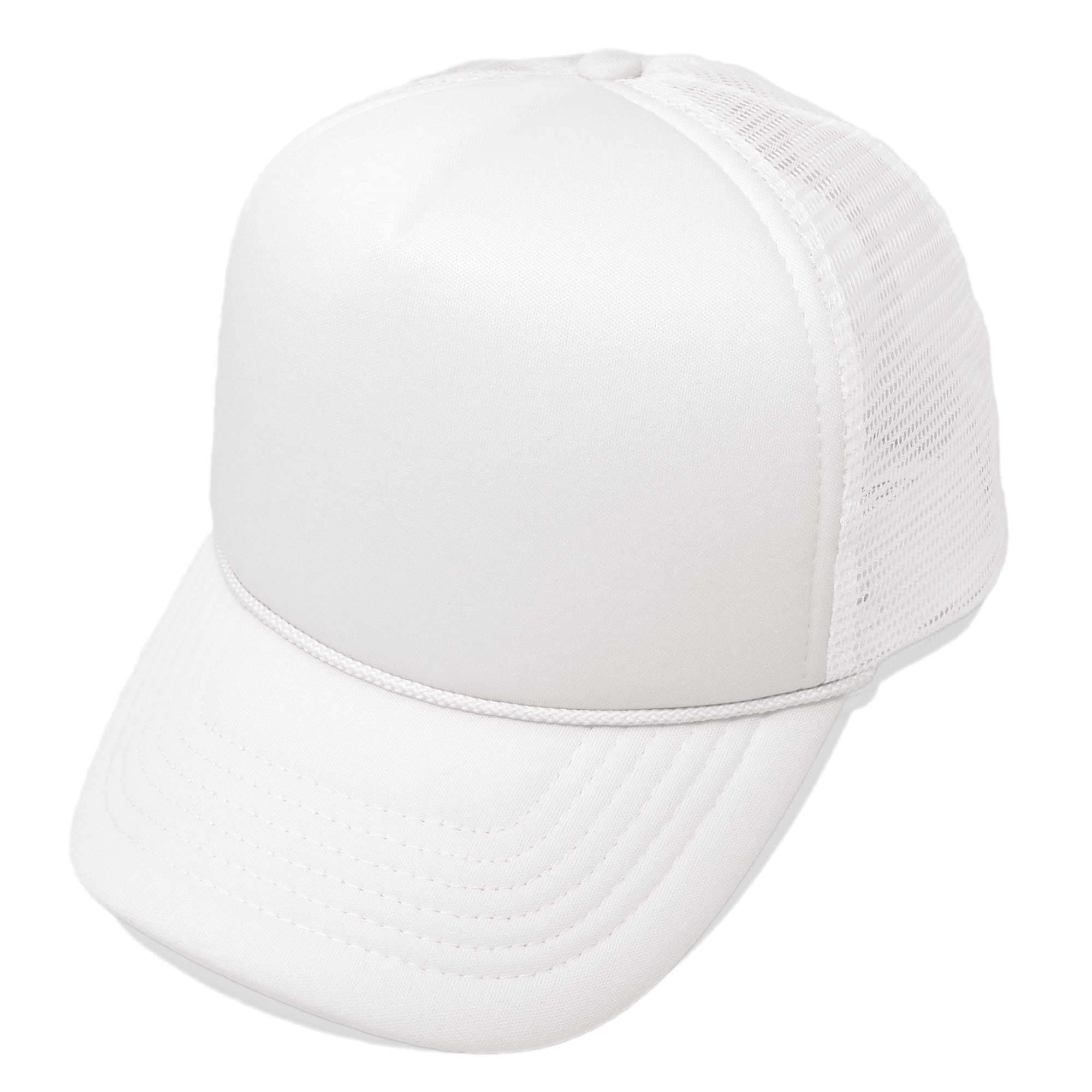 Trucker Hat Mesh Cap Solid Colors Lightweight with Adjustable Strap Small Braid