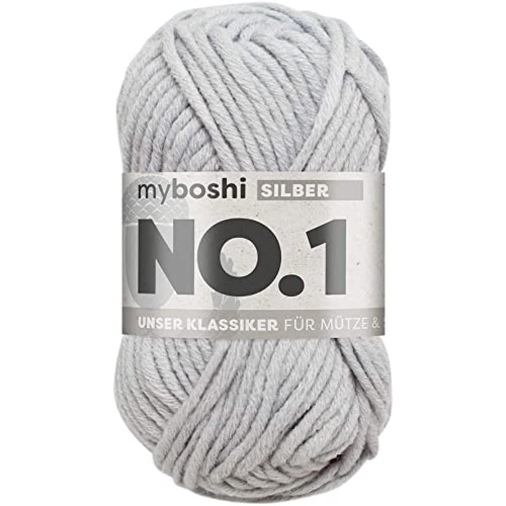 DMC MyBoshi Crochet/Knitting Yarn, Wool Mix, Silver