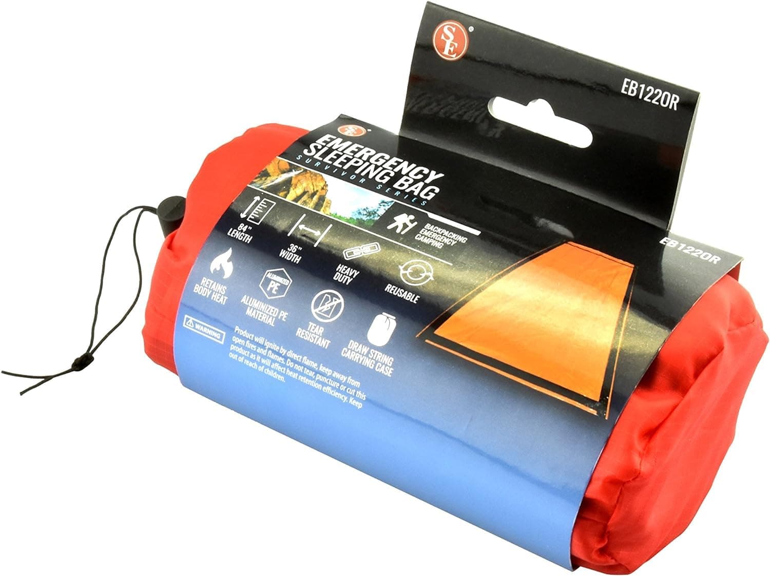 SE Survivor Series Emergency Sleeping Bag - EB122OR