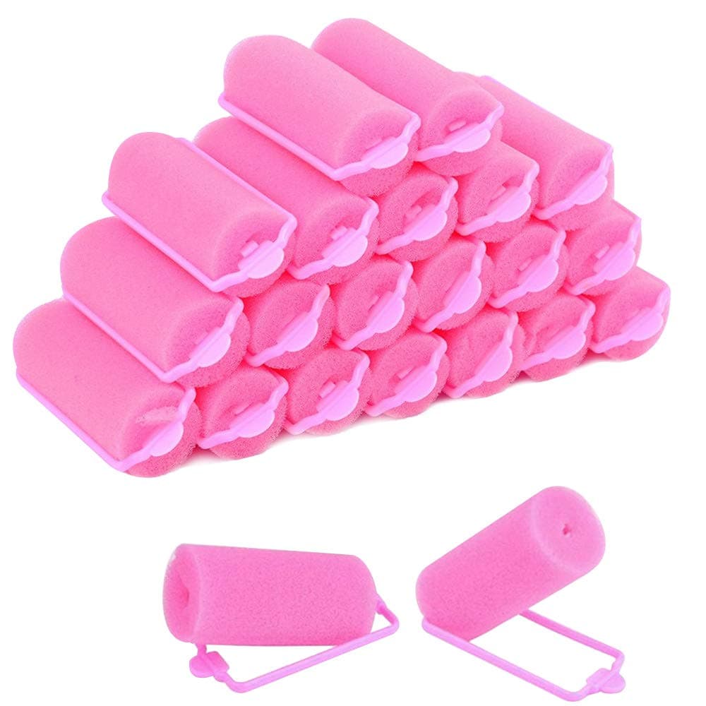 36 Pieces Foam Sponge Hair Rollers Pink Hair Rollers Soft Sponge Curlers (20 mm)