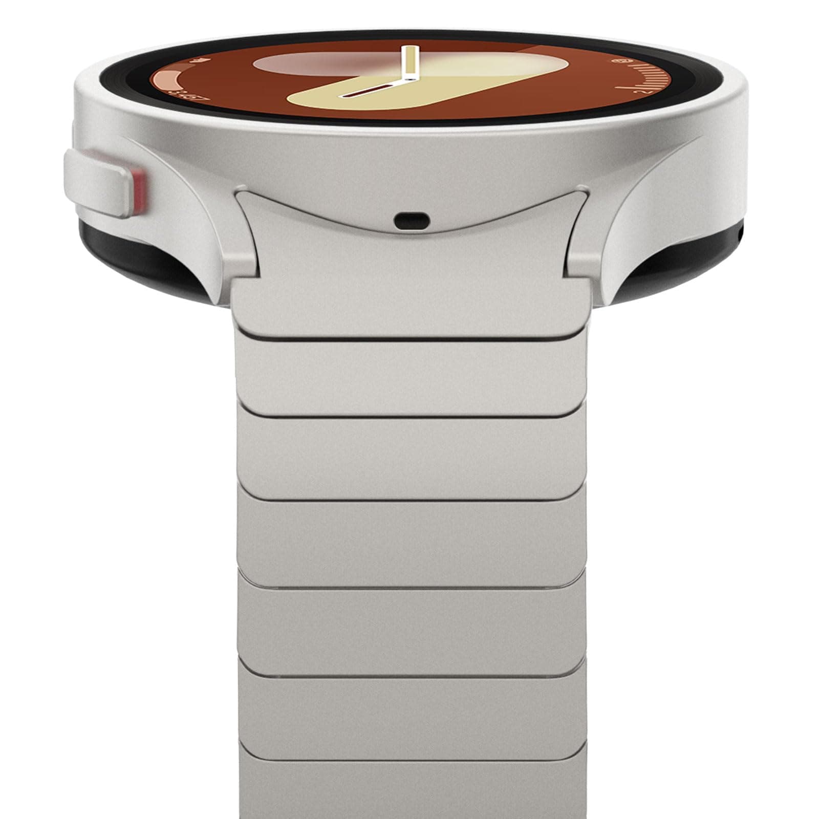 NewWays Compatible for Samsung Galaxy Watch 6 5 Pro 45 40 44mm, 4 Classic 40 44 42 46mm, No Gap Band, Solid Stainless Steel Metal Link Bracelet for Men