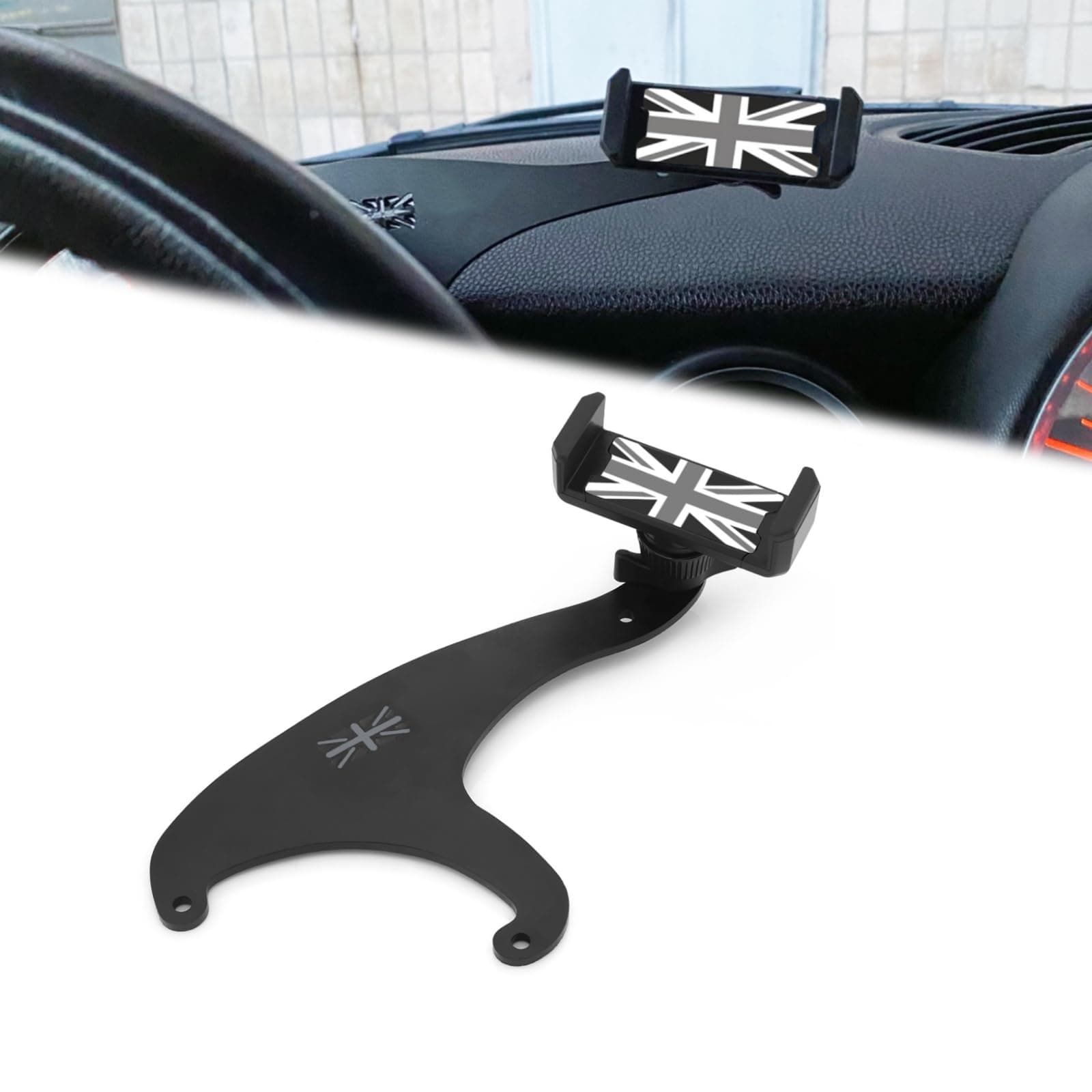 Heinmo Union Jack Red Smartphone Cell Phone Mount Holder (Gray Union Jack)