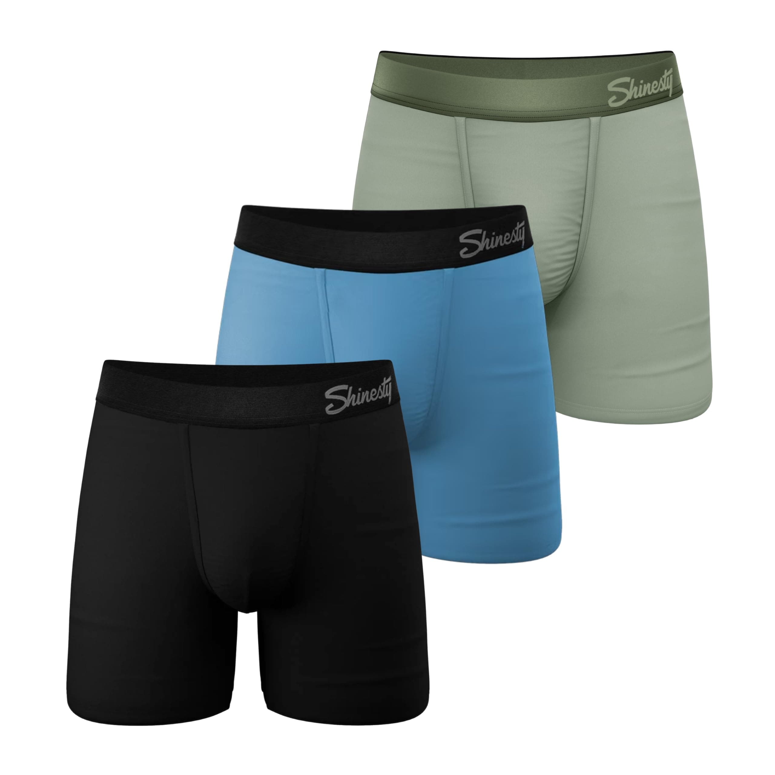 Shinesty Boxer Briefs for Men Pack of 3 - Hammock Support Pouch Underwear for Men - Flyless