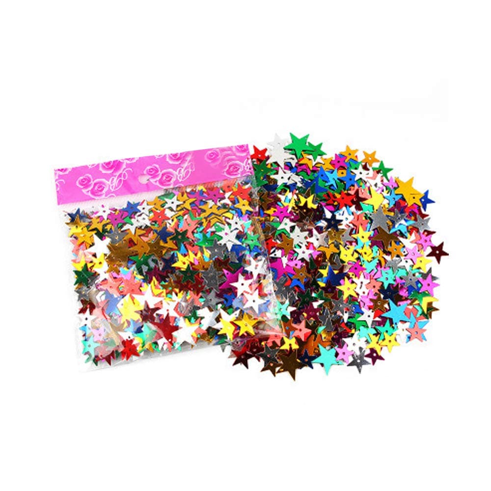 Sequins and Spangles for Children's Handmade DIY, Creative Color Beads Sequins Greeting Card Decoration Gold Foil Iron Slices (Star)
