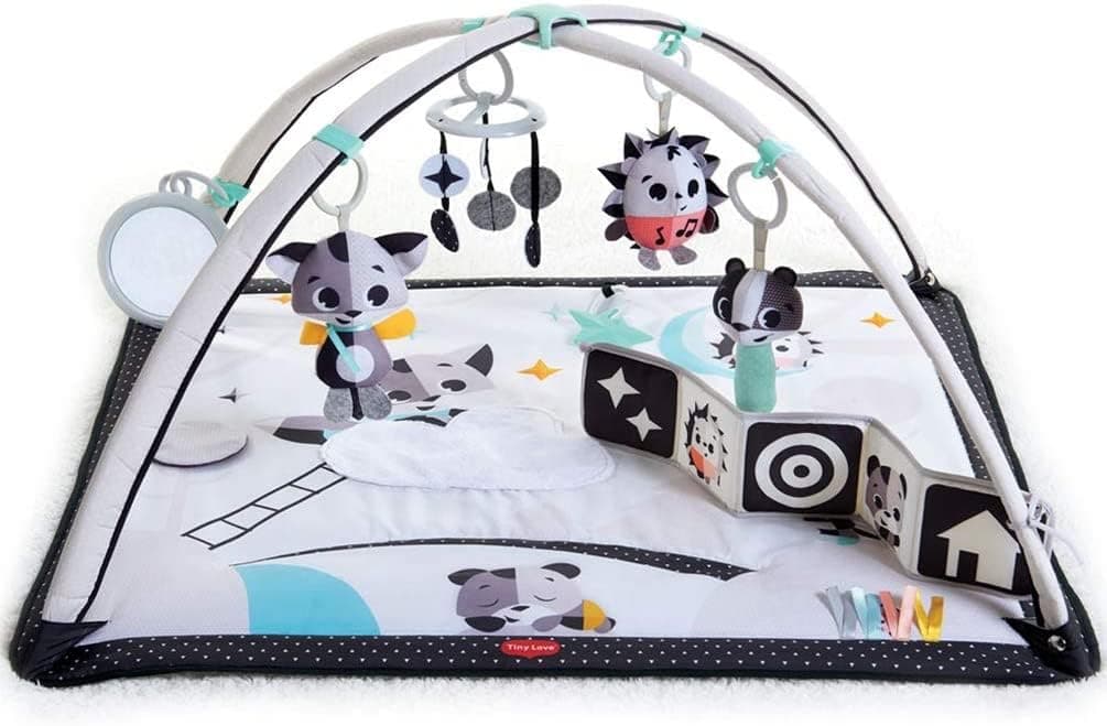 Black and White Gymini, Baby Play Mat with Modern Design, 0m +, 93 x 85 x 49 cm, Magical Tales