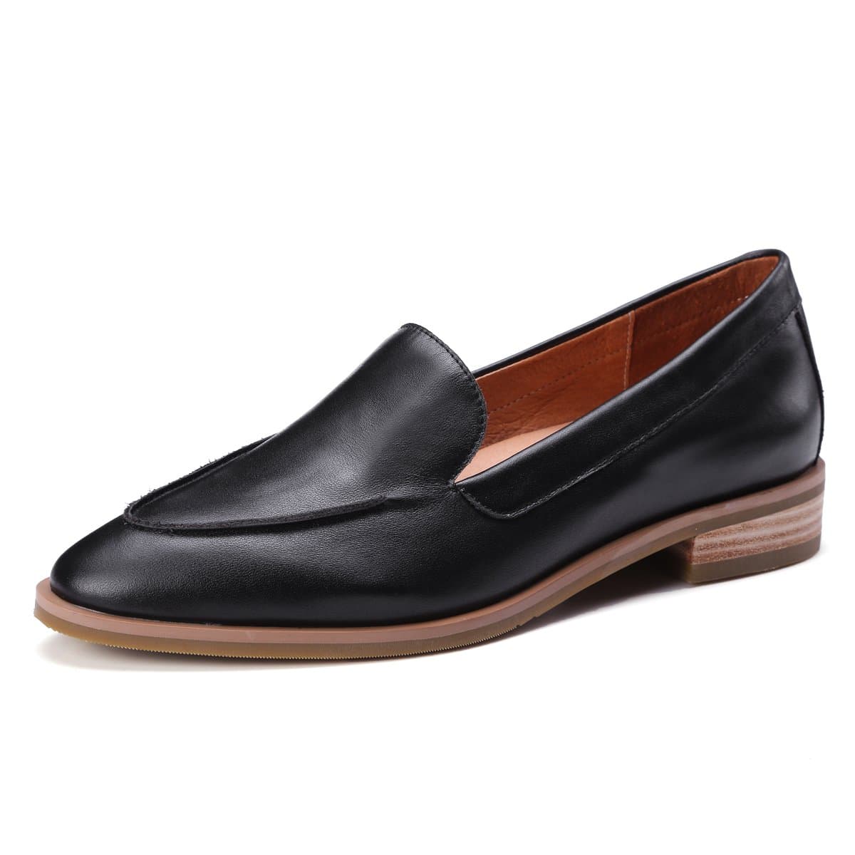Women's Casual Black Leather Loafer 8 M US