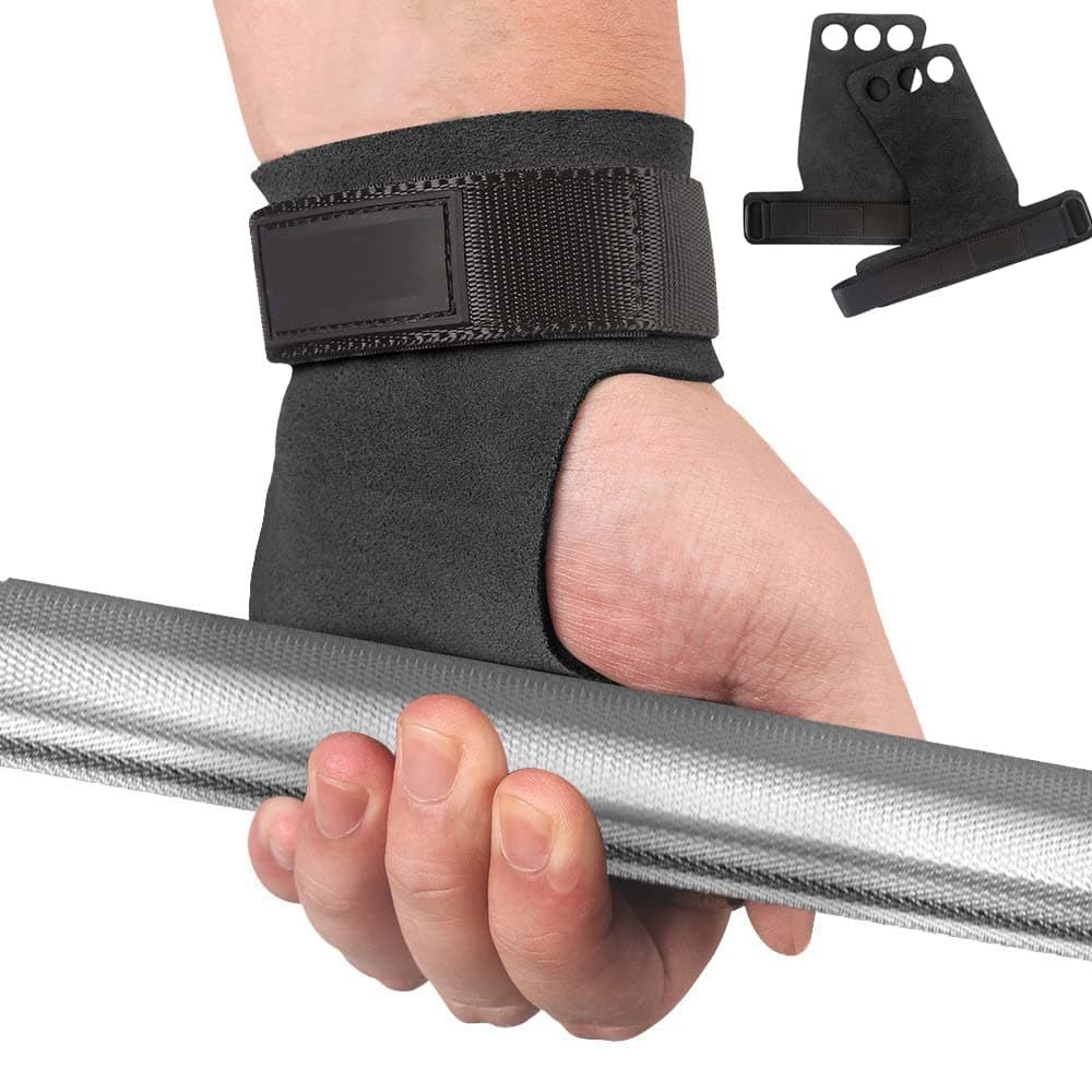 Leather Gymnastics Hand Grips-Great for Gymnastics,Pull up,Weight(M)
