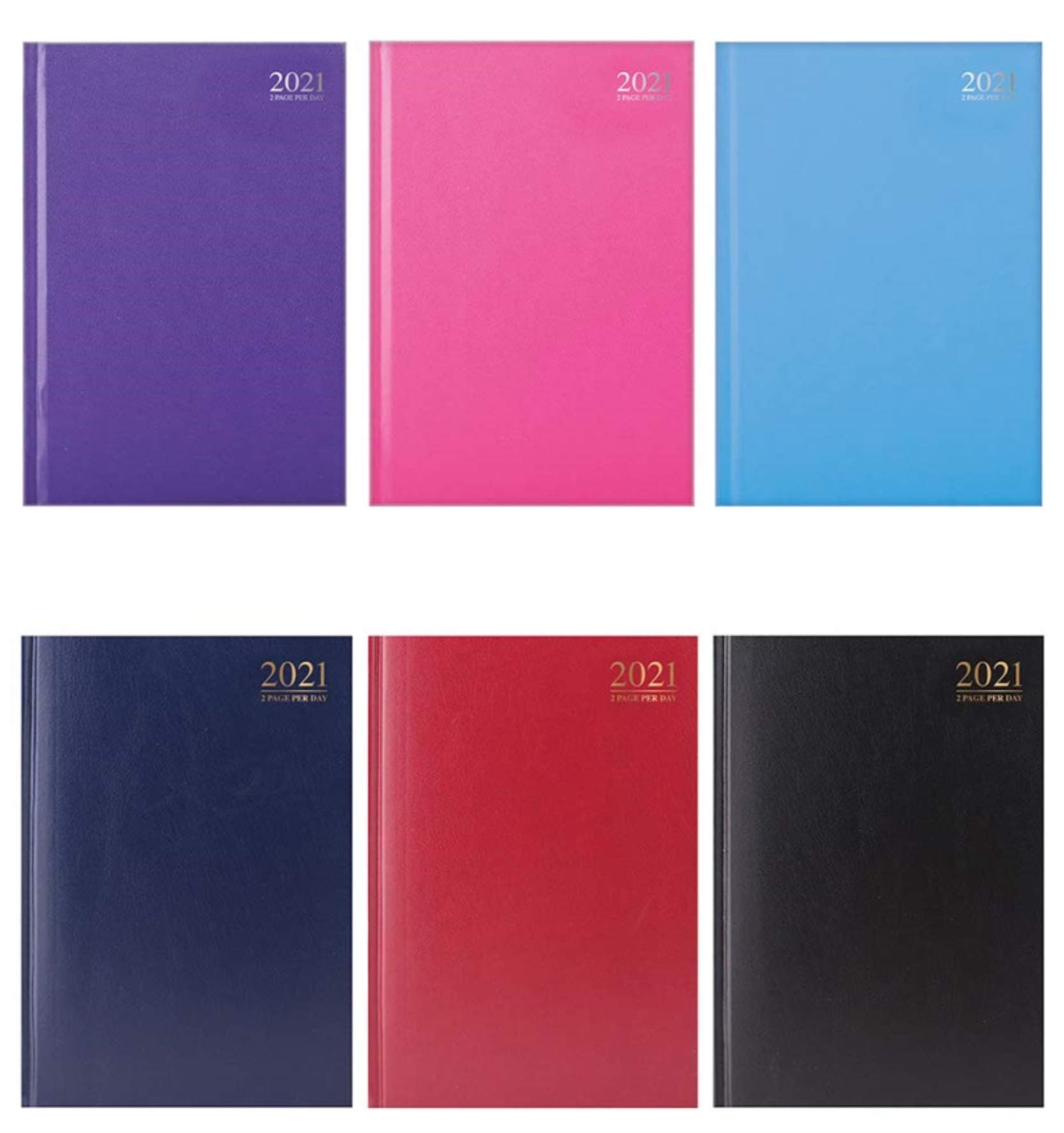 Tallon 2020 A4 Two Full Pages per Day Desk Diary- with Appointment Times x 1 - Random delivery of Colour