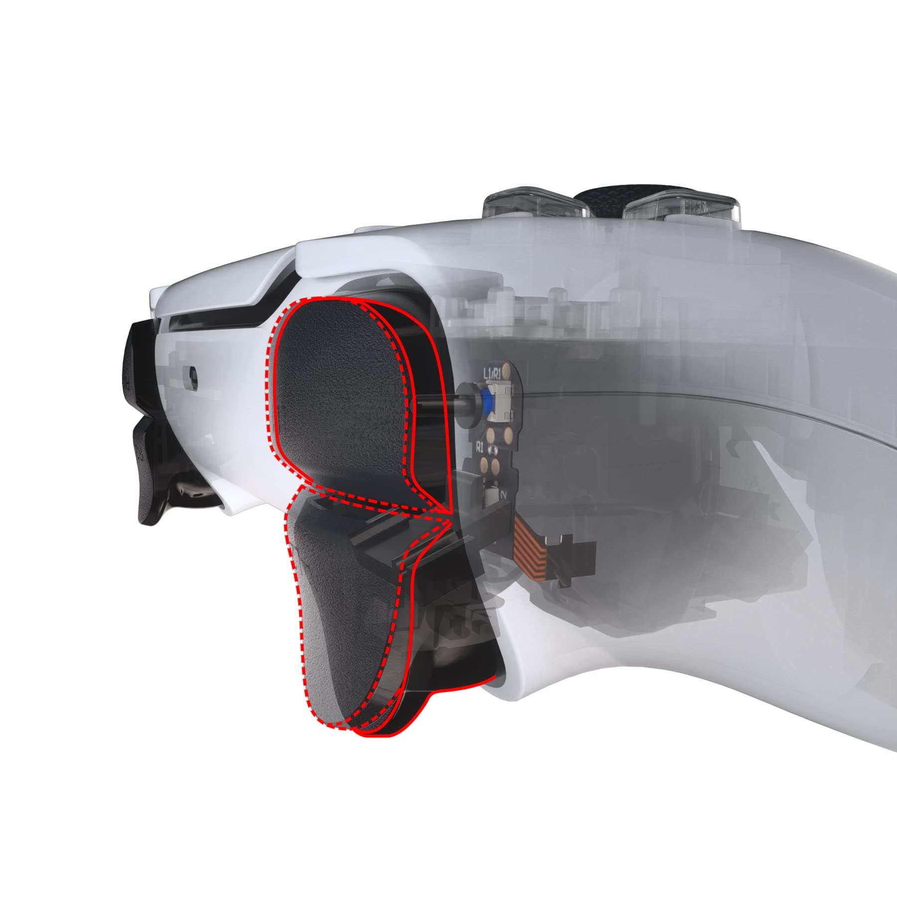 eXtremeRate Tactile Version Clicky Hair Trigger Kit for ps5 Controller Shoulder Buttons, Custom Tactile Bumper Trigger Buttons for ps5 Controller BDM-010 BDM-020, Mouse Click Kit for ps5 Controller