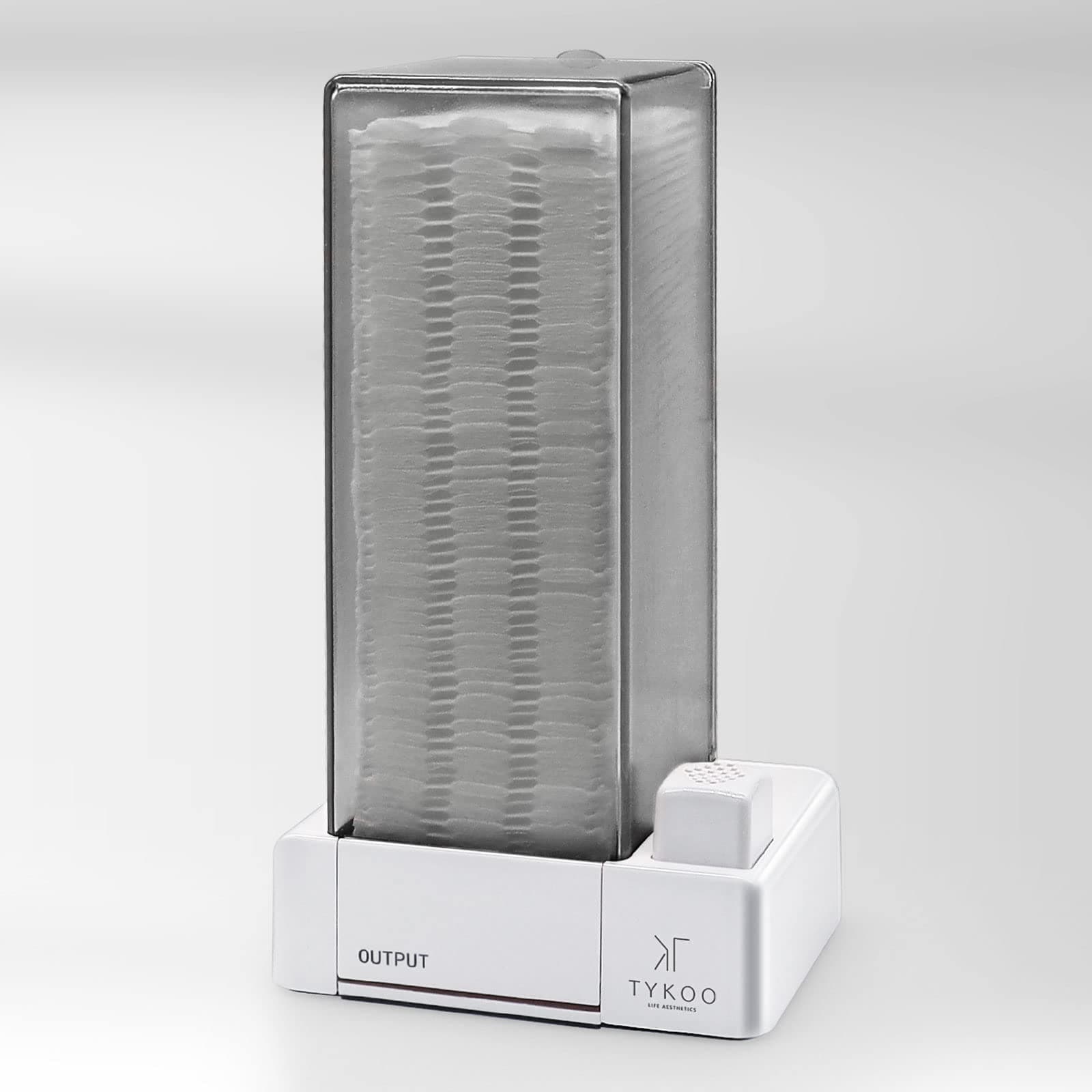 Automatic Cotton Pad Dispenser, Press Out Cotton Square Holder Cosmetic Cotton Pad Organizer Vanity Makeup Organizer for Lint Free Nail Wipes (Grey)