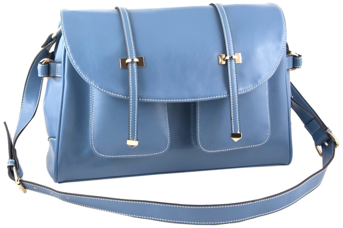 Yippydada Paris Real Leather Baby Changing Bag (Blue)