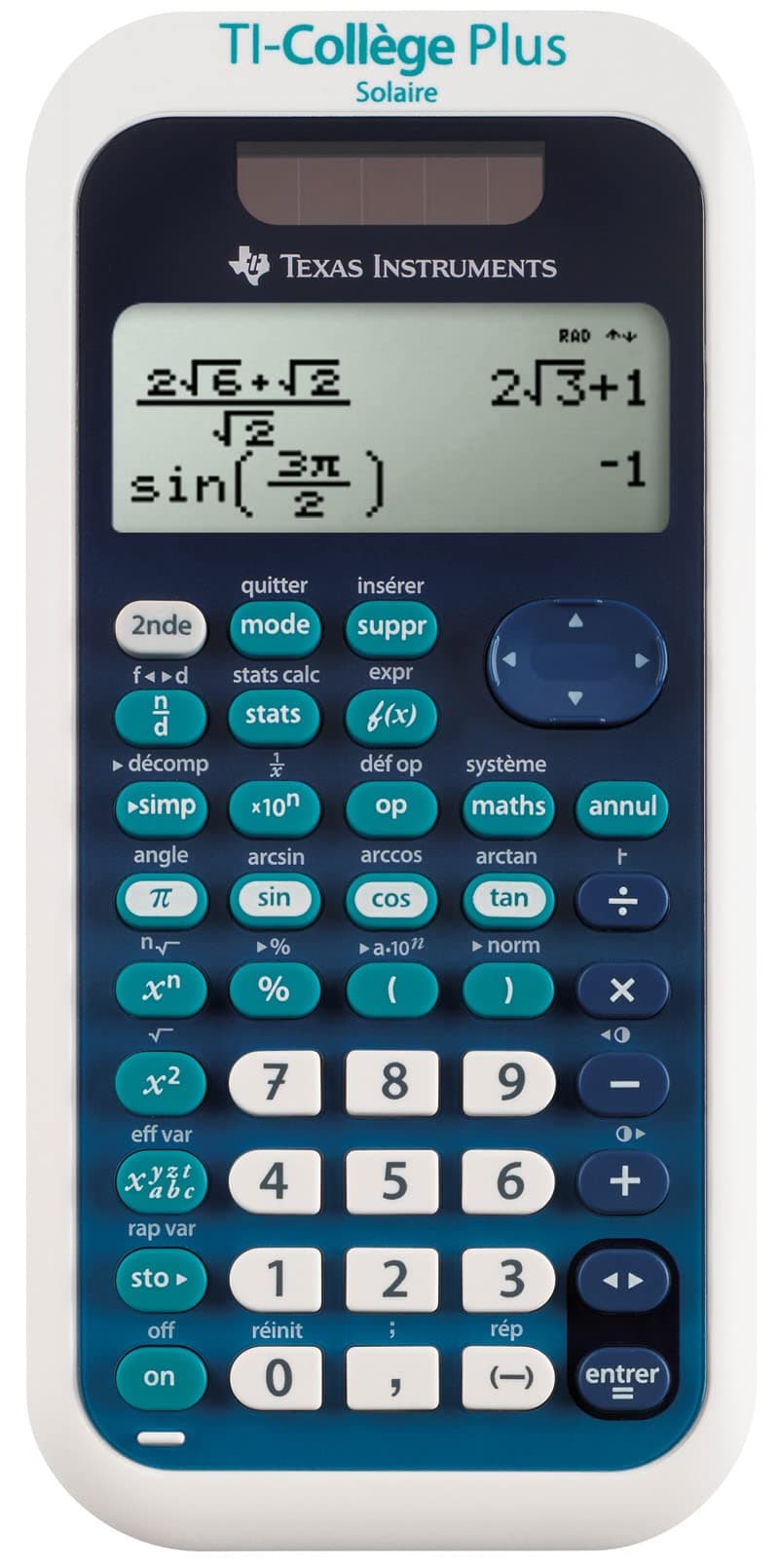 TEXAS INSTRUMENTS TI-COLLEGE PLUS SOLAIRE - Bleu