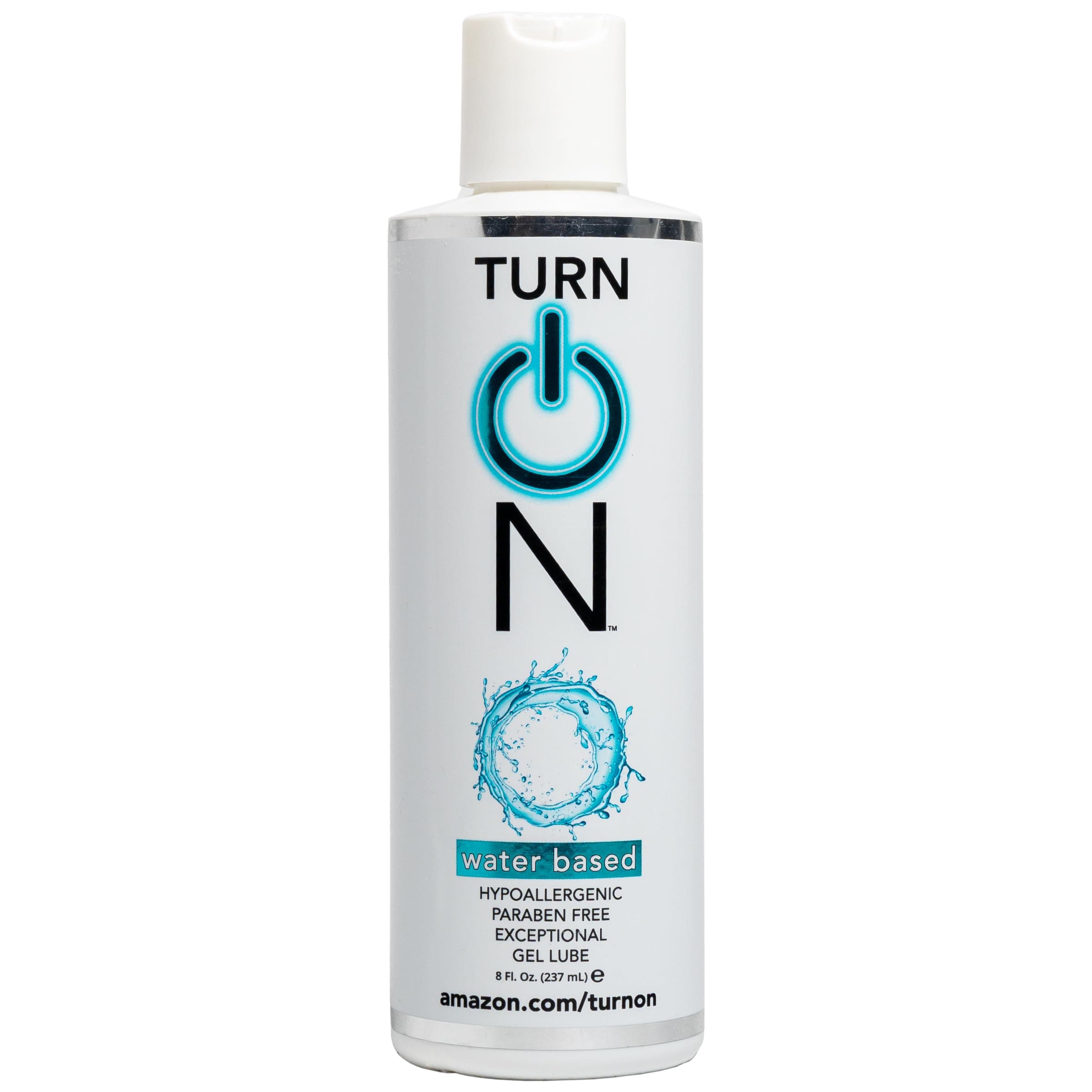 Turn On Water-Based Premium Personal Lubricant | Long Lasting, Ph Balanced, Hypoallergenic, Condom Safe Lube for Men, Women, and Couples, 8 fl oz