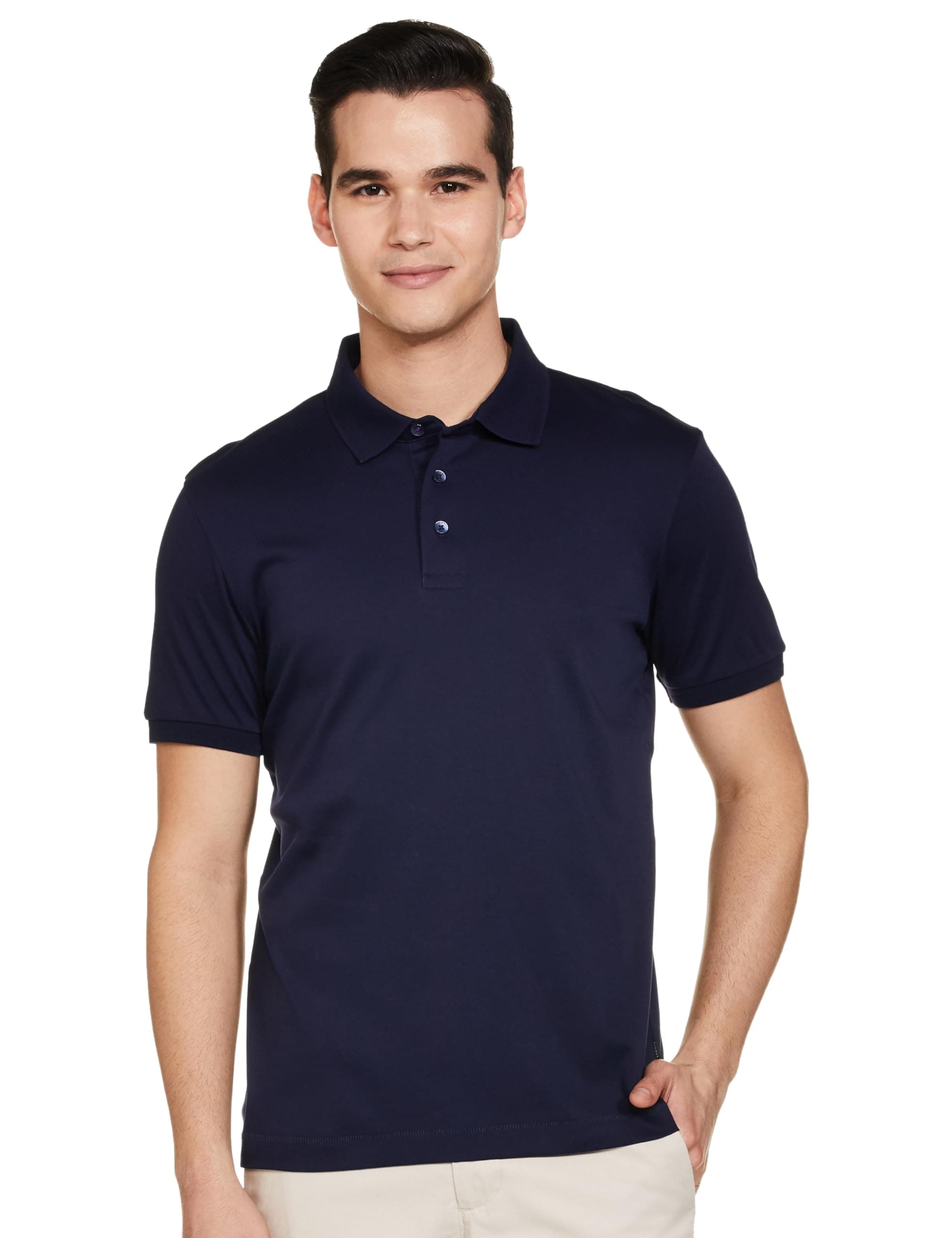 Symbol Premium Men's Solid Super Soft Classic Polo T-Shirt: Regular Fit