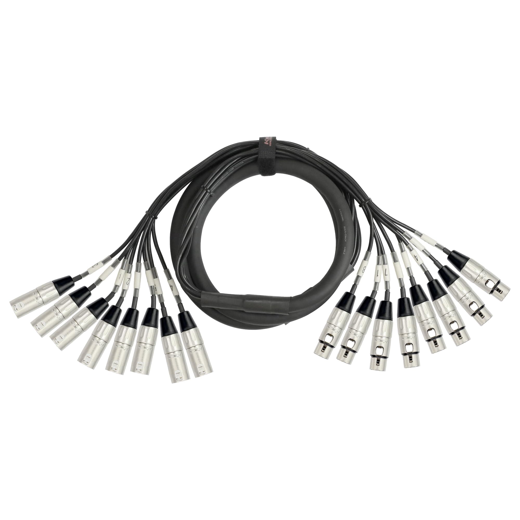 KIRLIN Cable MT-815-3M 3-Meter 8-Channel Multi-Track Snake Cable XLR Male to XLR Female