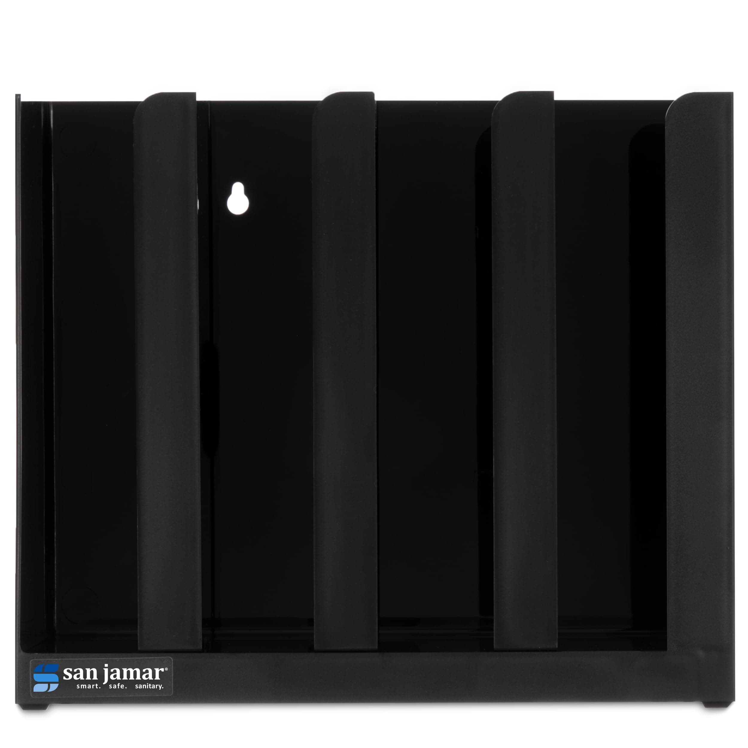 Portion Cup and Lid Organizer Fits 2" Cups and Lids with Removable Dividers for Kitchen, Restaurant, and Fast Food, Plastic, 10 x 11.5 x 3.25 Inches, Black