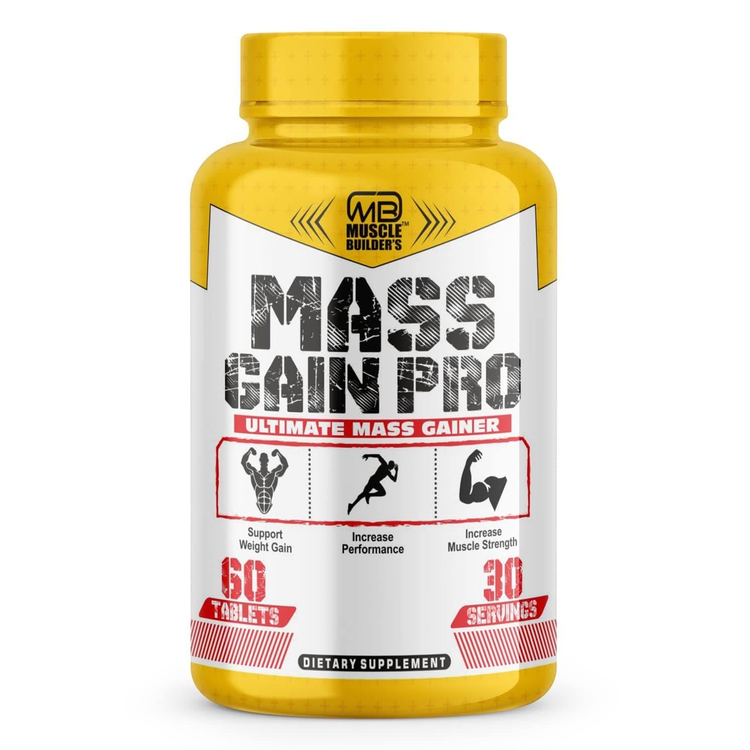 - M B Muscle Builder's Mass Gain Pro, Mass & Weight Gainer Capsule for Fast Weight & Muscle Gain, Muscle Building Weightlifters Supplement for Muscle Growth, Stamina & Strength For Men & Women,60 Cap