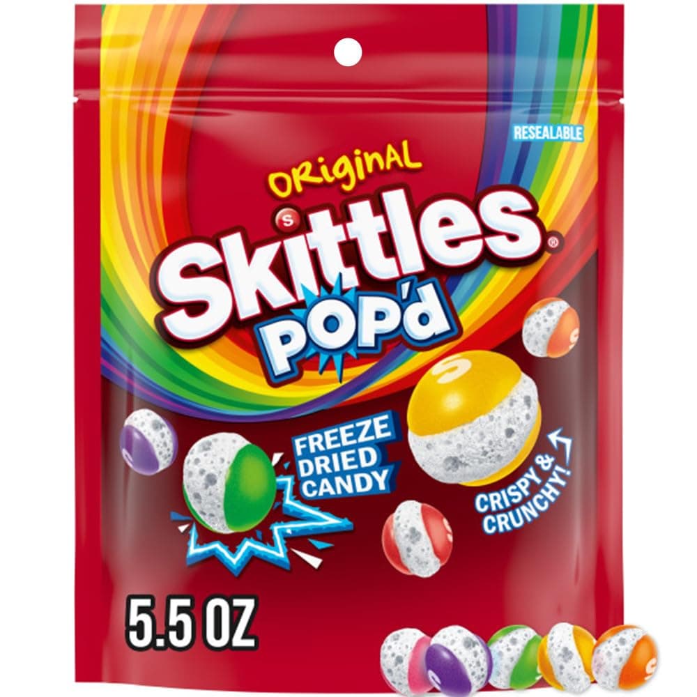 Skittles Pop'd Original Freeze Dried Candy