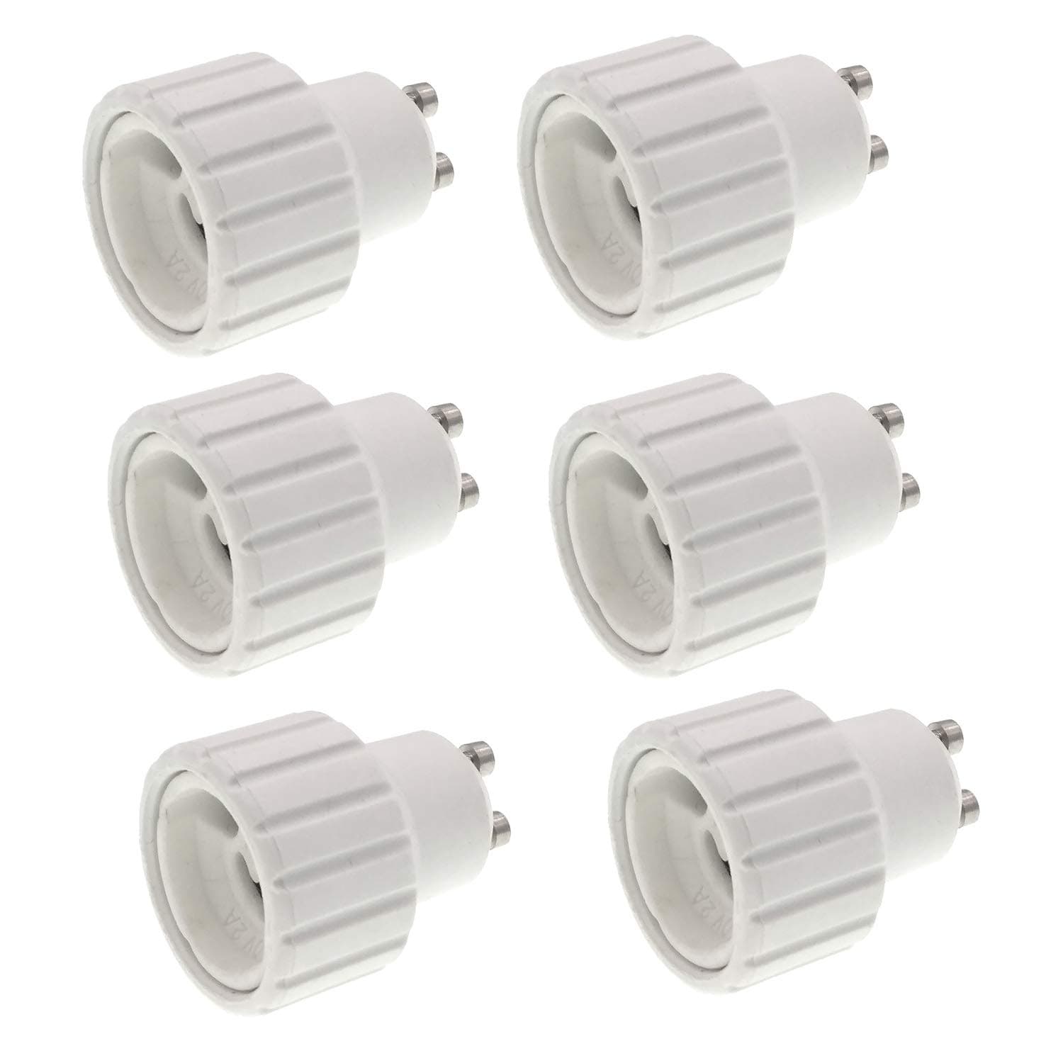 Gu10 to Gu10 Socket Extender,TWDRTDD Gu10 to Gu10 Light Bulb Lamp Adaptor Converter Holder (6 Pcs,Gu10-Gu10)