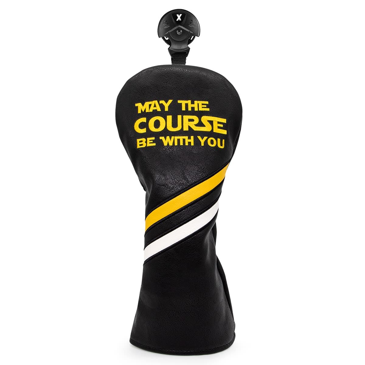 Golf Headcovers Golf Club Head Covers May The Course Be with You Style Elegant Embroidery Premium Leather Driver Fairway(FW) Wood Hybrid(UT) with Number Tags, Golf Mallet Putter Cover