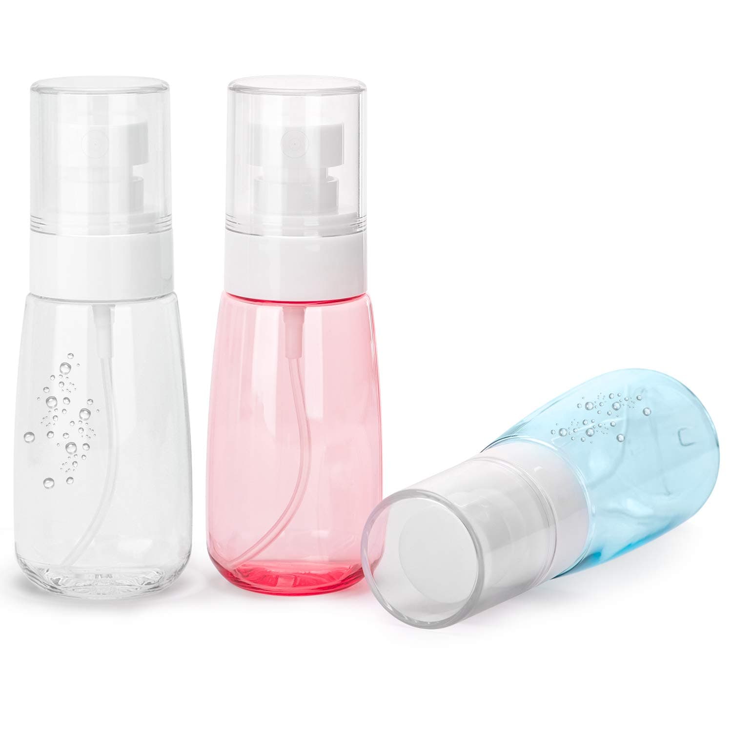 Plastic Spray Bottle,3 Pack 60ml/2oz Spray Bottles, Fine Mist Spray Bottle for Travel and Home, Refillable Empty Mister Spray Bottles for Cleaning Products, Perfume, Essential Oils.