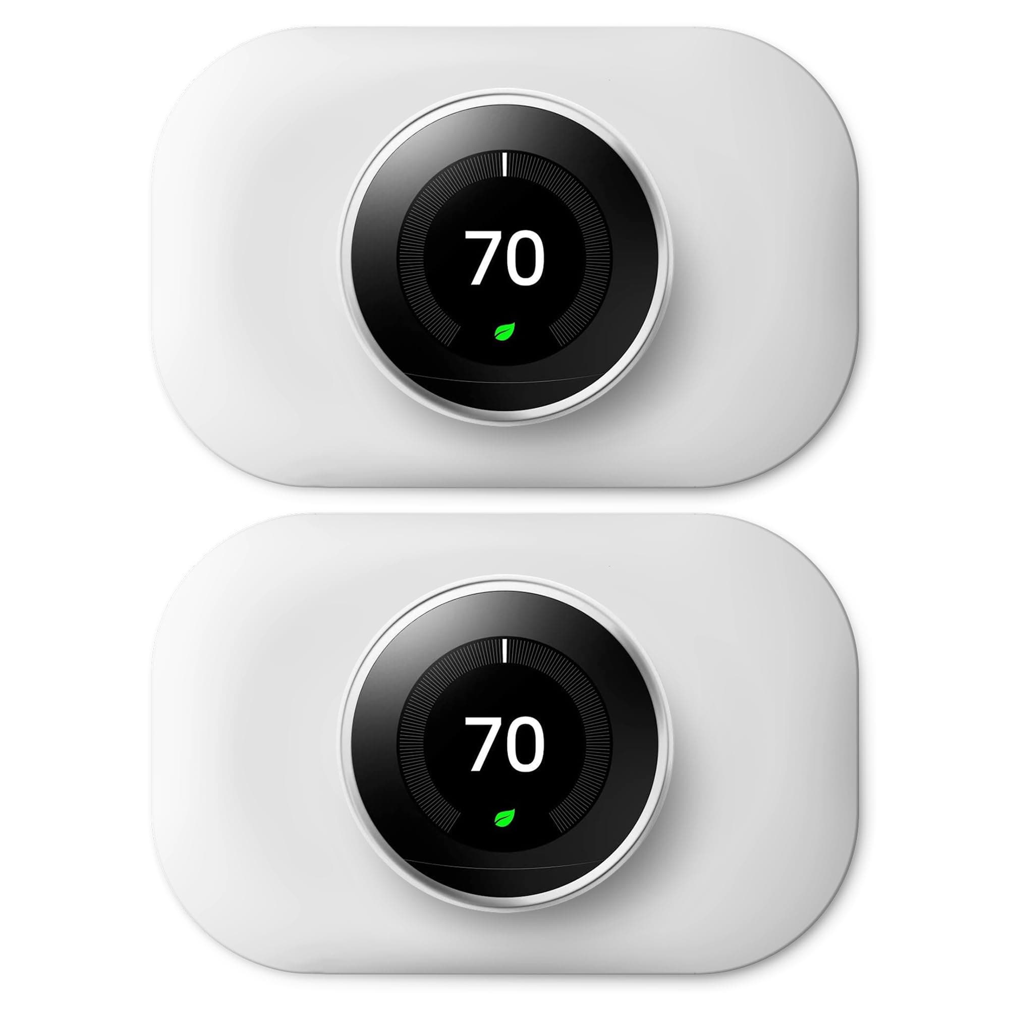 Compatible with Google Thermostat 1st/2nd/3rd Wall Plate Cover - Petrichor Nest Thermostat Trim Kit, Made for Google Nest Thermostat 1st/2nd/3rd,Easy to Install(2 Pack White)
