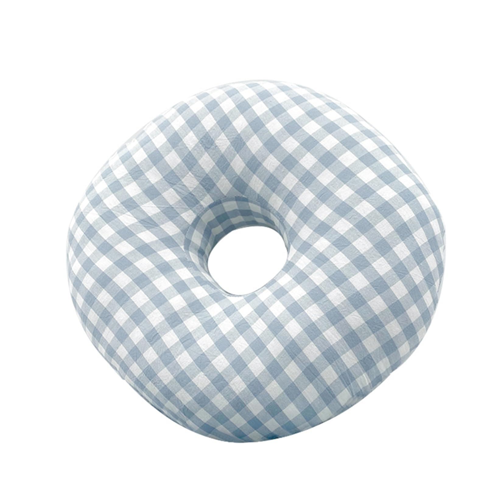 Joy Depot Ear Piercing Pillow O-Shaped Pillow with an Ear Hole for Side Sleepers Donut Ear Piercing Pillow for Reduces Ear Pressure Ear Pain Relief