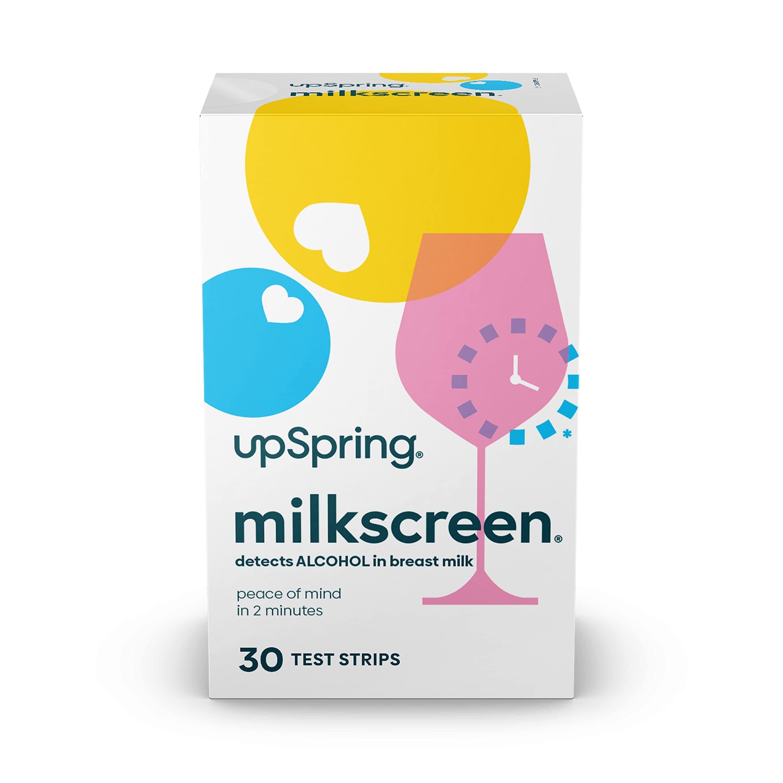 UpSpring Baby Milkscreen Breastmilk Alcohol Test Strips, 30 Count Value Pack