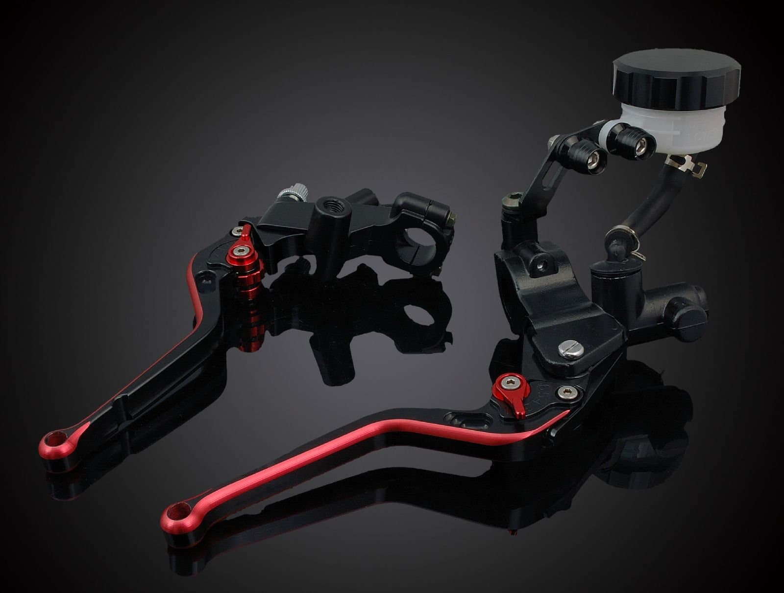 Motorcycle Parts Long Adjustable a set of Aluminum CNC Processing Racing Motorbike Brake & Clutch Master Cylinder Oil Fluid Reservoir Levers Red Fit For Aprilia RSV4/RSV4 FACTORY 2009-2012 (F-11/V-4)