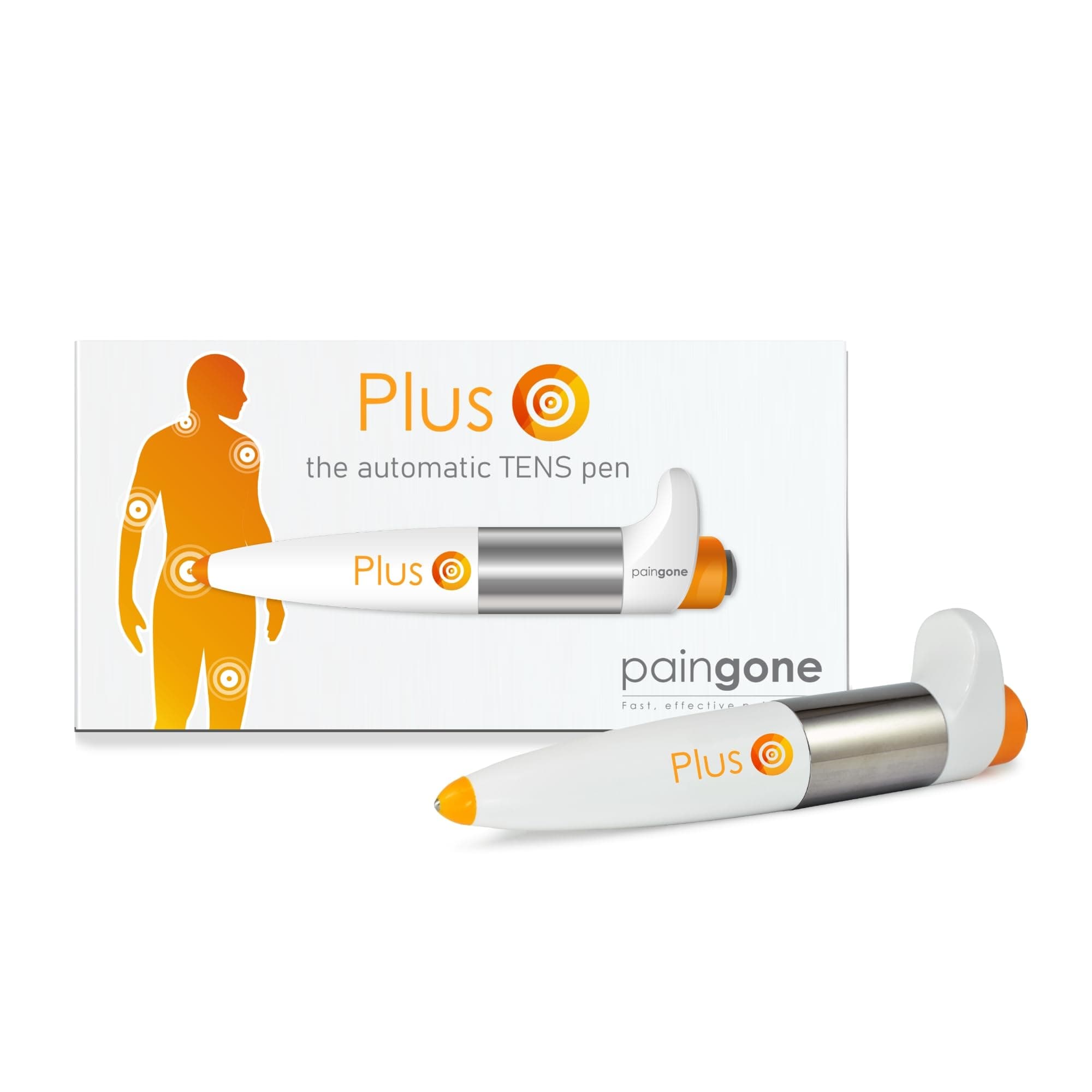 Paingone Plus, The Automatic TENS Pen - Fast, Effective Pain Relief for Sore & Aching Muscles- Use on Hands, Feet, Knees & More - Compact & Portable with No Wires, Pads or Gels