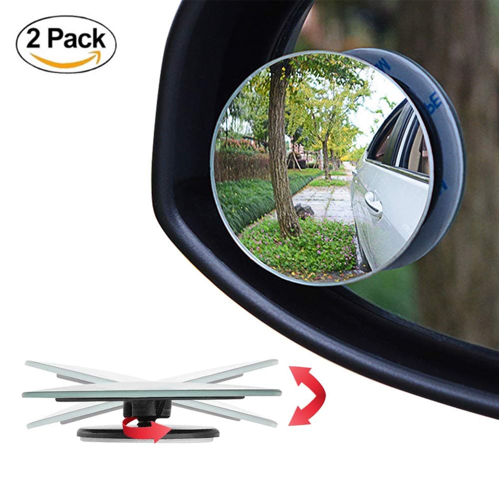 Showay Drive Safe Blind Spot Mirrors HD 2' Fixed Round Glass Blind Spot Mirror 2-Pack | Ultimate Rear View Mirror for All Cars | Eliminate and Improve Your Blind Spots (2 INCH)