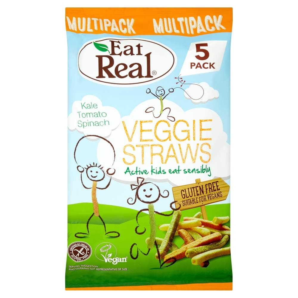 Eat Real Kale Tomato & Spinach Veggie Straws, 5 x 20g