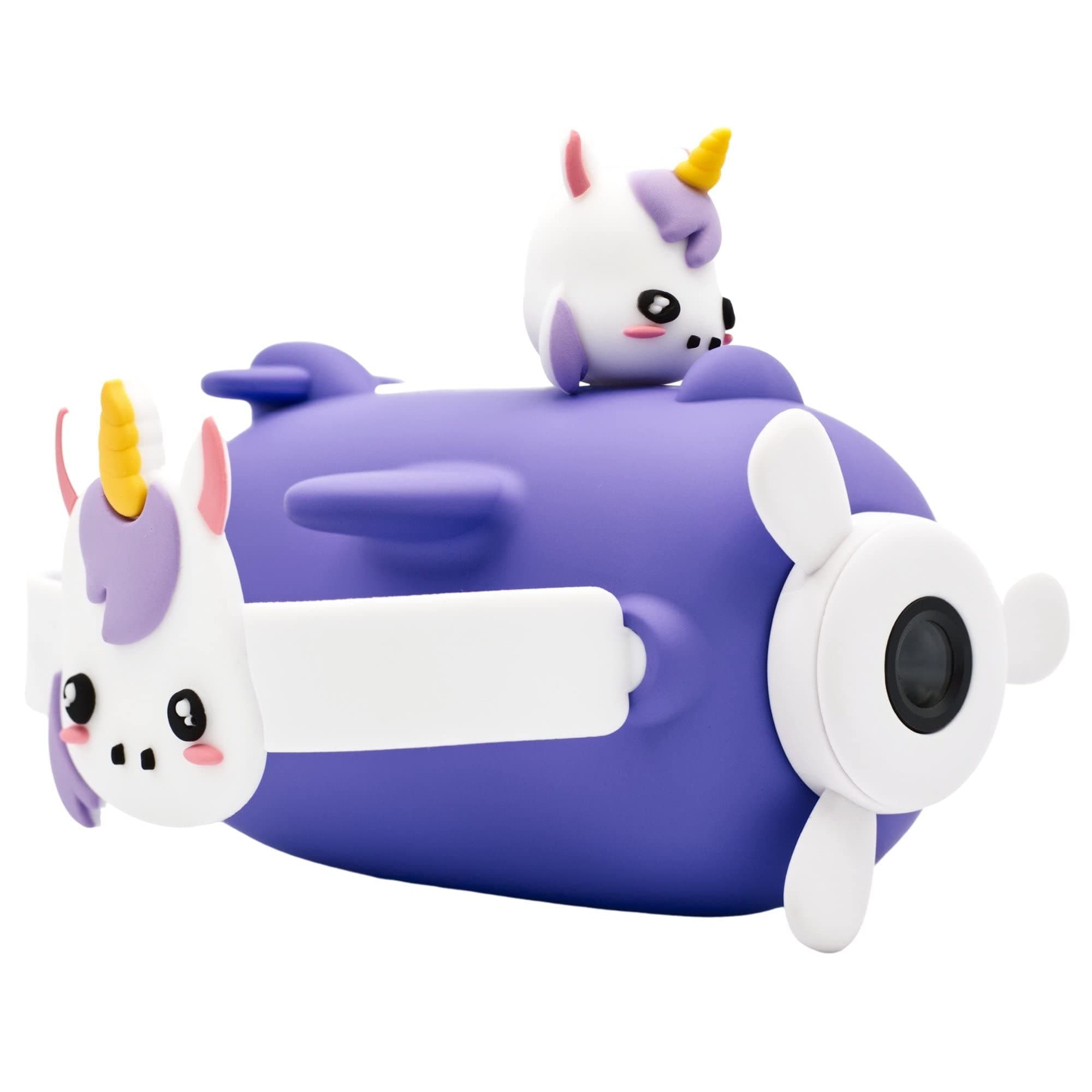 KidamentoKids Digital Camera & Video Camcorder, Unique Air-Plane Design with Silicone Wristband, Selfie Camera, 32GB Memory Card Included, Neck Strap Doubles as Charging and USB Cable - Model V