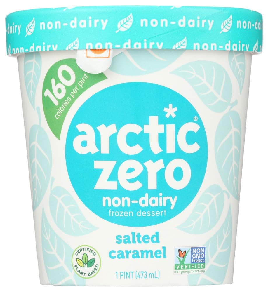 Arctic Zero Salted Caramel Ice Cream, 16 Fluid Ounce - 8 per case.
