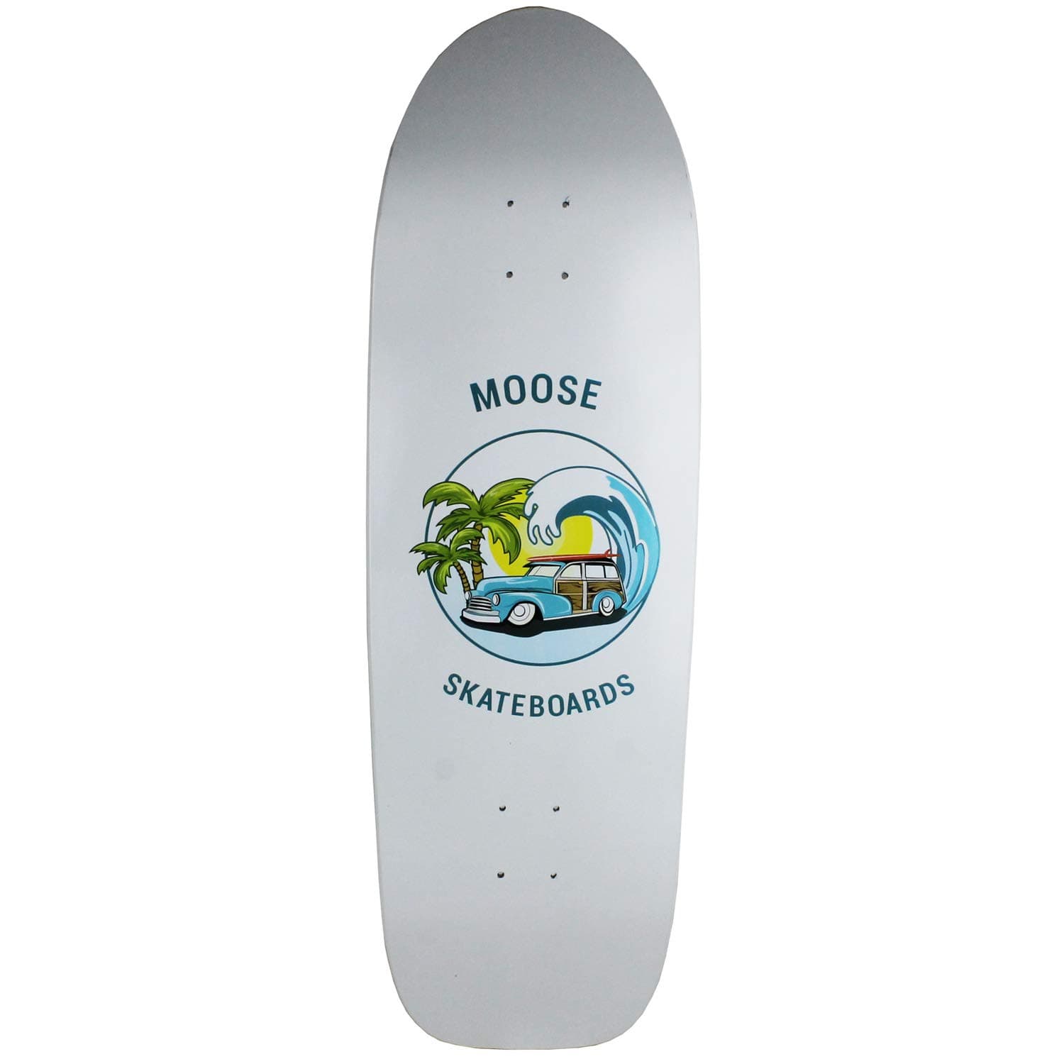 MooseOld School Skateboard Deck Sunset Cruiser 10" x 33" Green/Yellow