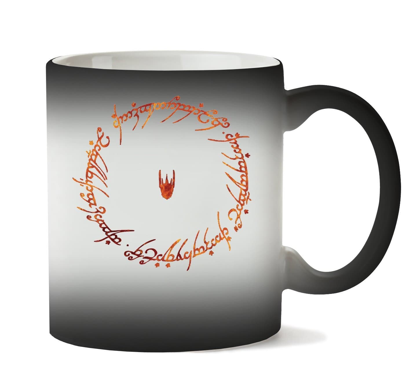 The Black Speech Red Runes Mug Heat Color Changing