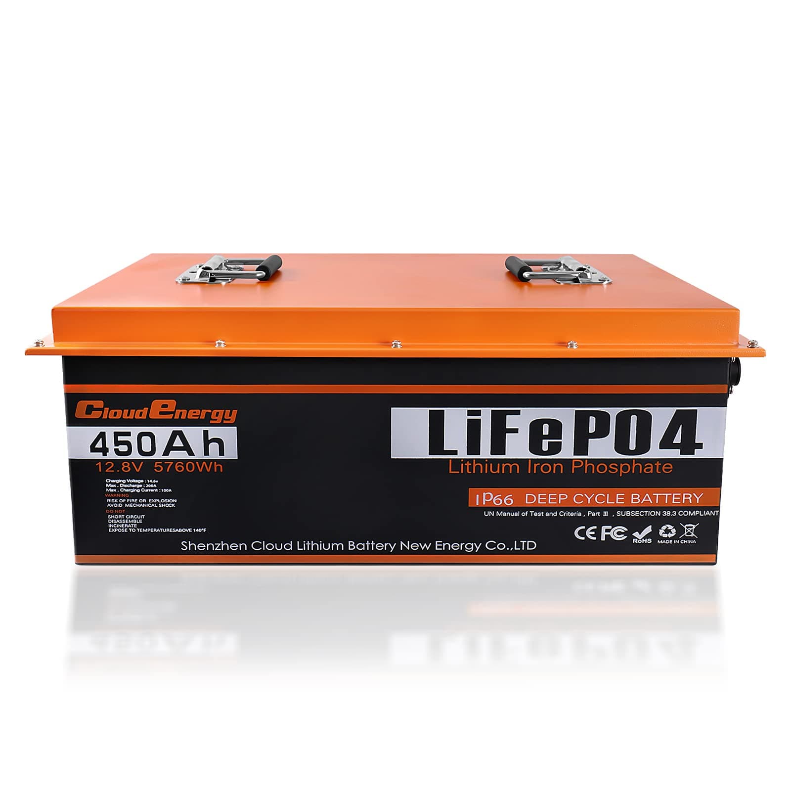 12V 450Ah LiFePO4 Deep Cycle Battery with 200A BMS, BlueTooth,Perfect for RV, Solar, Boat, Marine, Trolling motor, Most of Backup Power and Off Grid Applications…