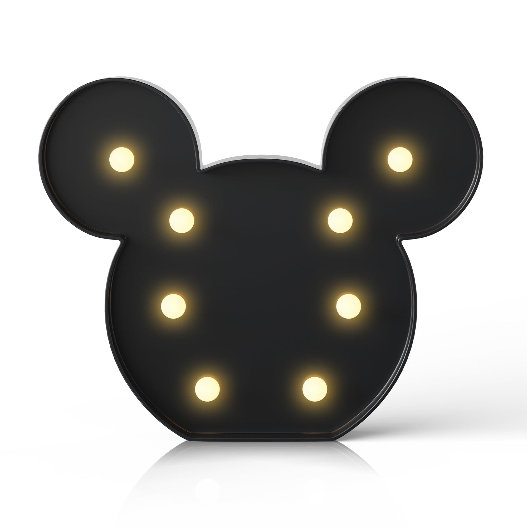 Black Mouse Decor, Battery Powered Night Light for Kids, Birthday Decorations, Kids Room Decor for Bedroom, Wall Decorations