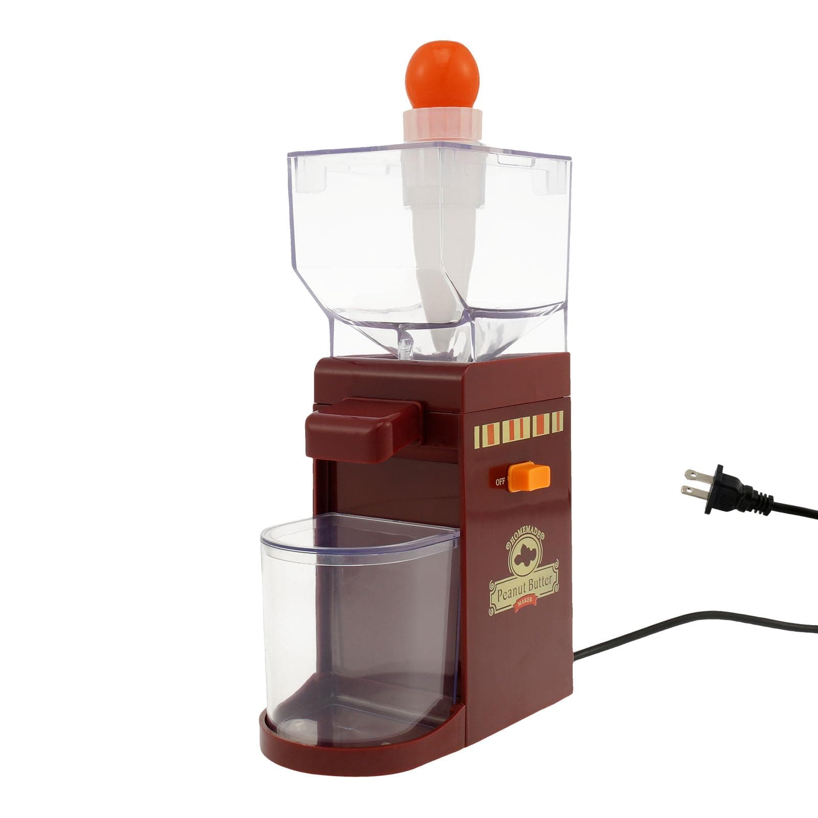 Peanut Butter Maker, Sesame Sauce Nut Grinder w Non-Slip Base Hourglass Inlet, Versatile Kitchens Nut Butter Machine, Electric Peanut Grinder, Milling Grinding Machine for Almonds Cashews Hazelnuts