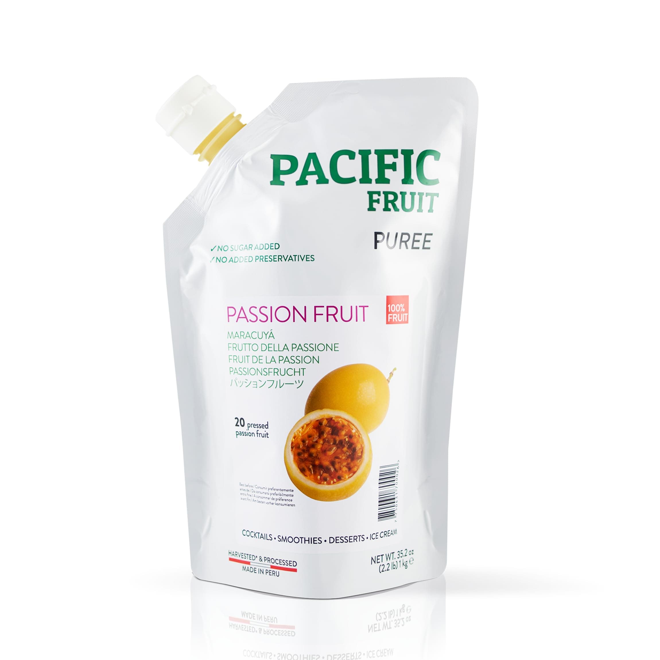 PACIFIC FRUIT - Passion fruit juice pulp - Real passion fruit puree for cocktails - Passionfruit puree -No Sugar Added - Pulpa de maracuyá - Fruits for smoothies