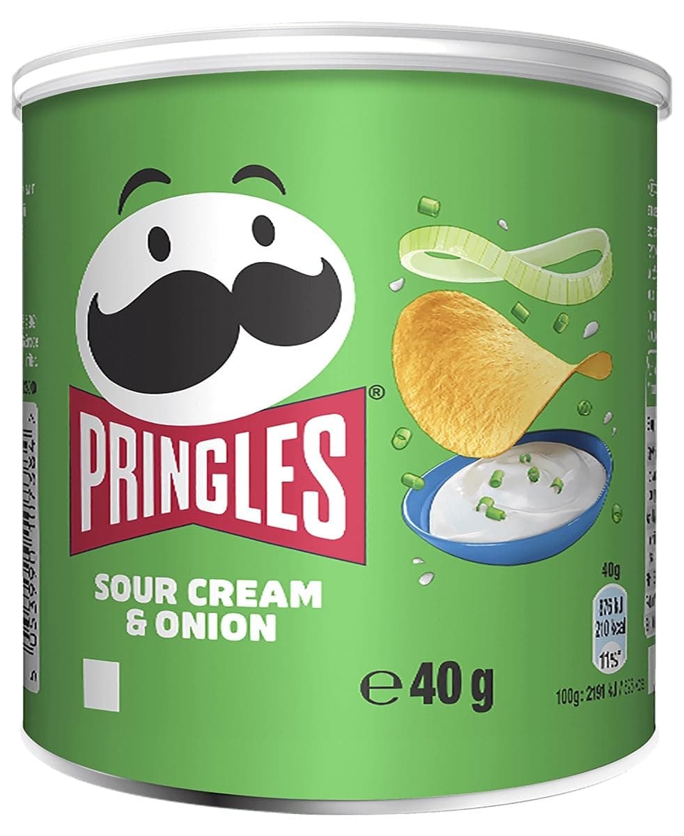 Pringles Sour Cream and Onion Flavour 40 g (Pack of 12)