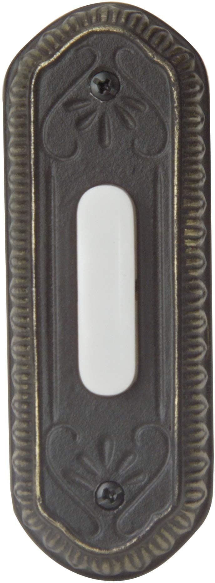 PB3034-AZ Designer Surface Mount Lighted Doorbell LED Push Button, Antique Bronze (4.25"H x 1.5"W)