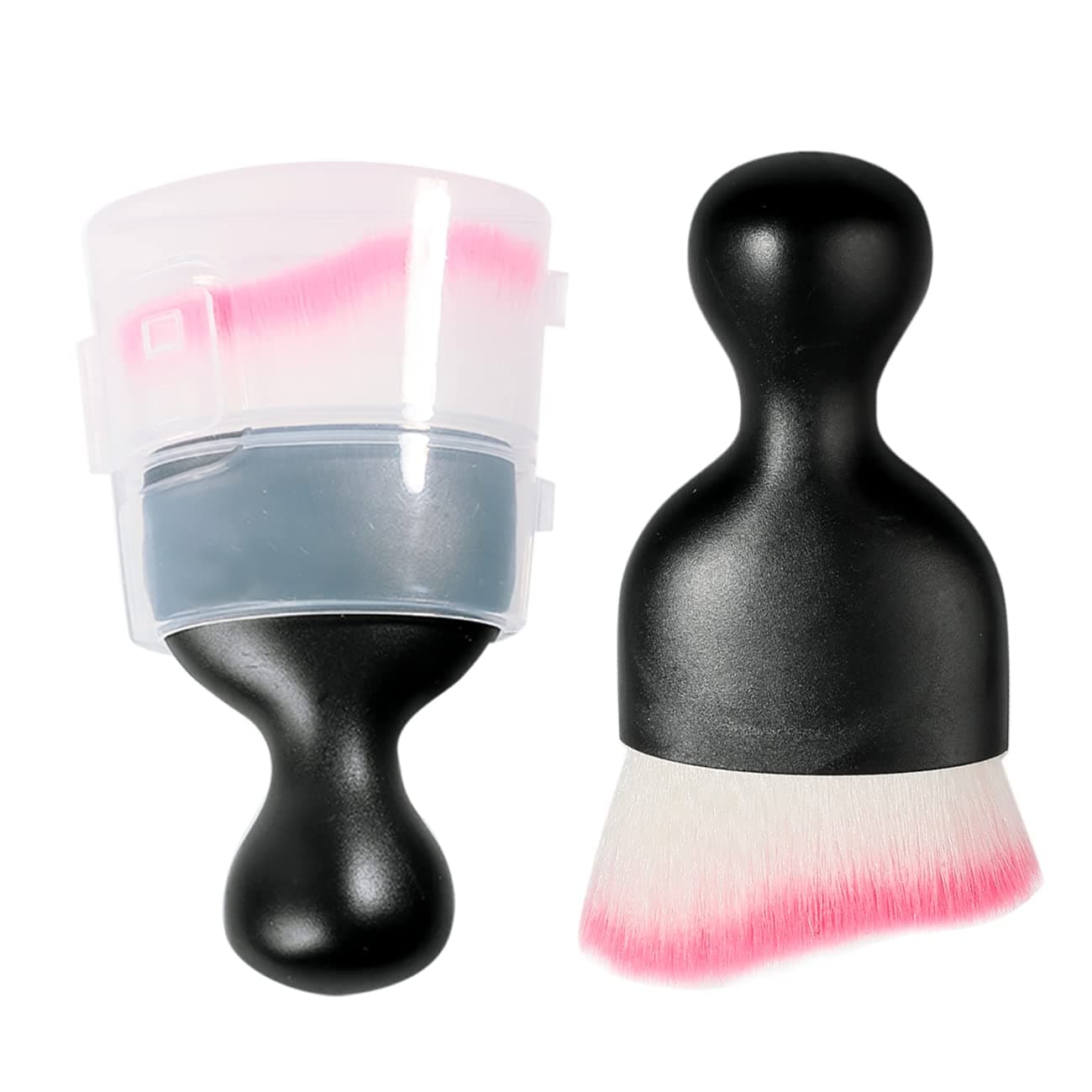 AOCISKA Car Interior Detailing Brush, Soft Bristle Dusting Brush, Car Dash Duster, Black&Pink with Cap