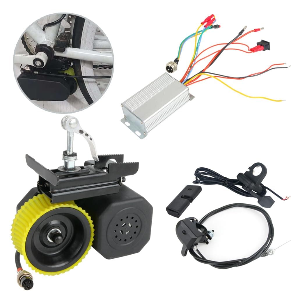 DIY Electric Bike Conversion kit 250W Brushless Motor and Controller,Electric Bike Booster kit Waterproof Ebike Conversion Kit Friction Drive Bicycle Kit