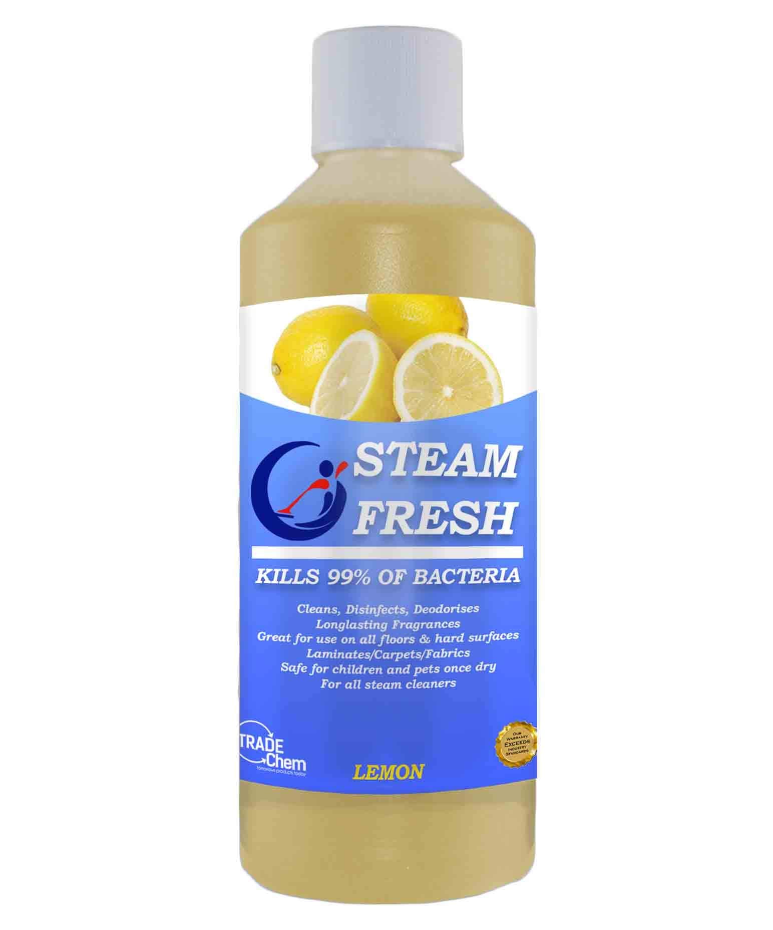 STEAM CLEANING DETERGENT SOLUTION - CLEANER FLUID FOR ALL MACHINES - 500ml to 1L (500ml, Lemon Fresh)