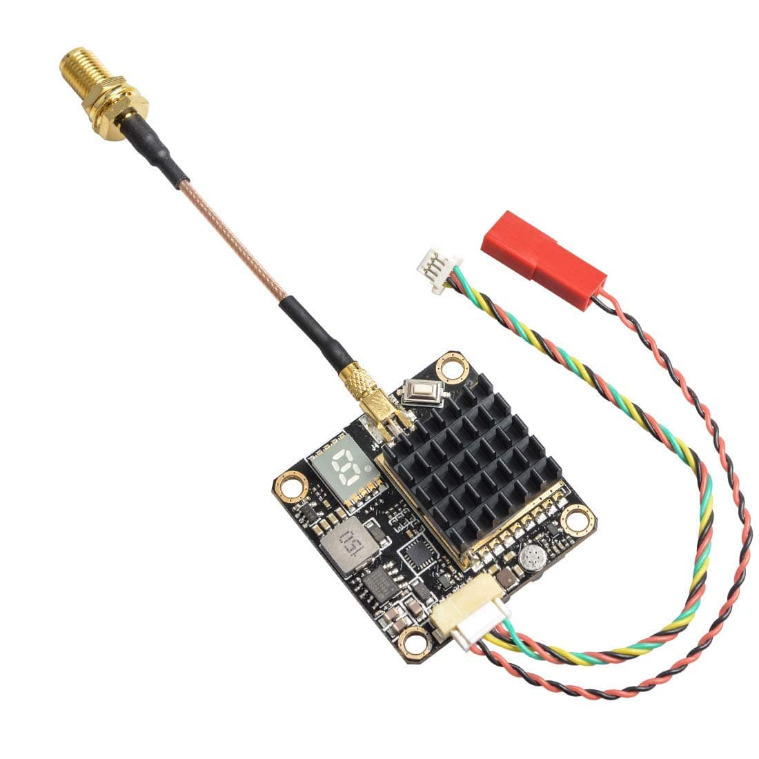 5.8GHz FPV VTX PIT/250/500/1000/2000mW Long Range Switchable Transmitter Support OSD Configuration Using Smart Audio and Microphone with MMCX, FC Uart for Racing Drone RC Drones Quadcopter RC Car
