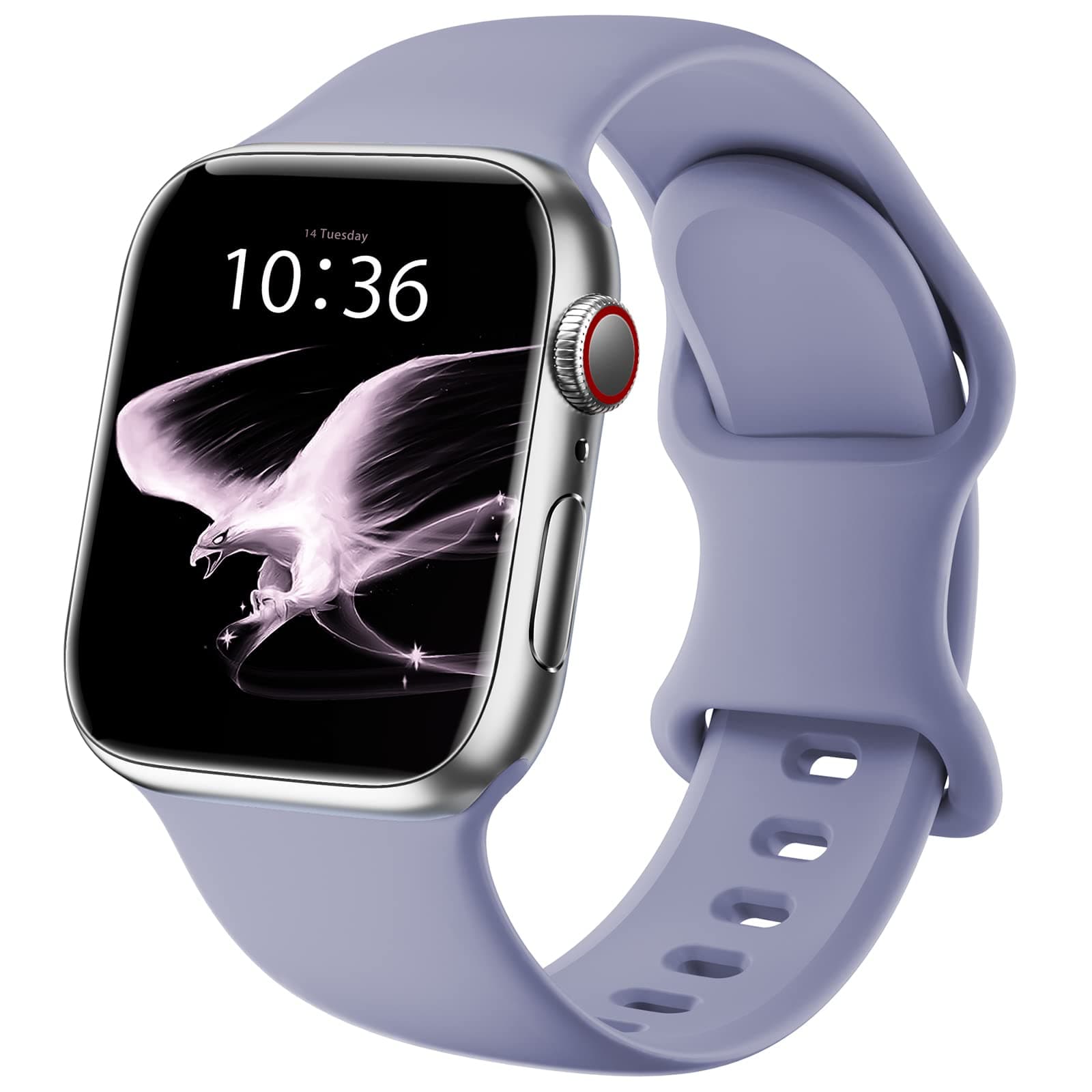 DigiHero Straps Compatible with Apple Watch Strap 38mm 40mm 41mm 42mm 44mm 45mm, Soft Silicone Sport Replacement Strap Compatible with iWatch Series 9 8 7 6 5 4 3 2 1 SE Women Men Violet B